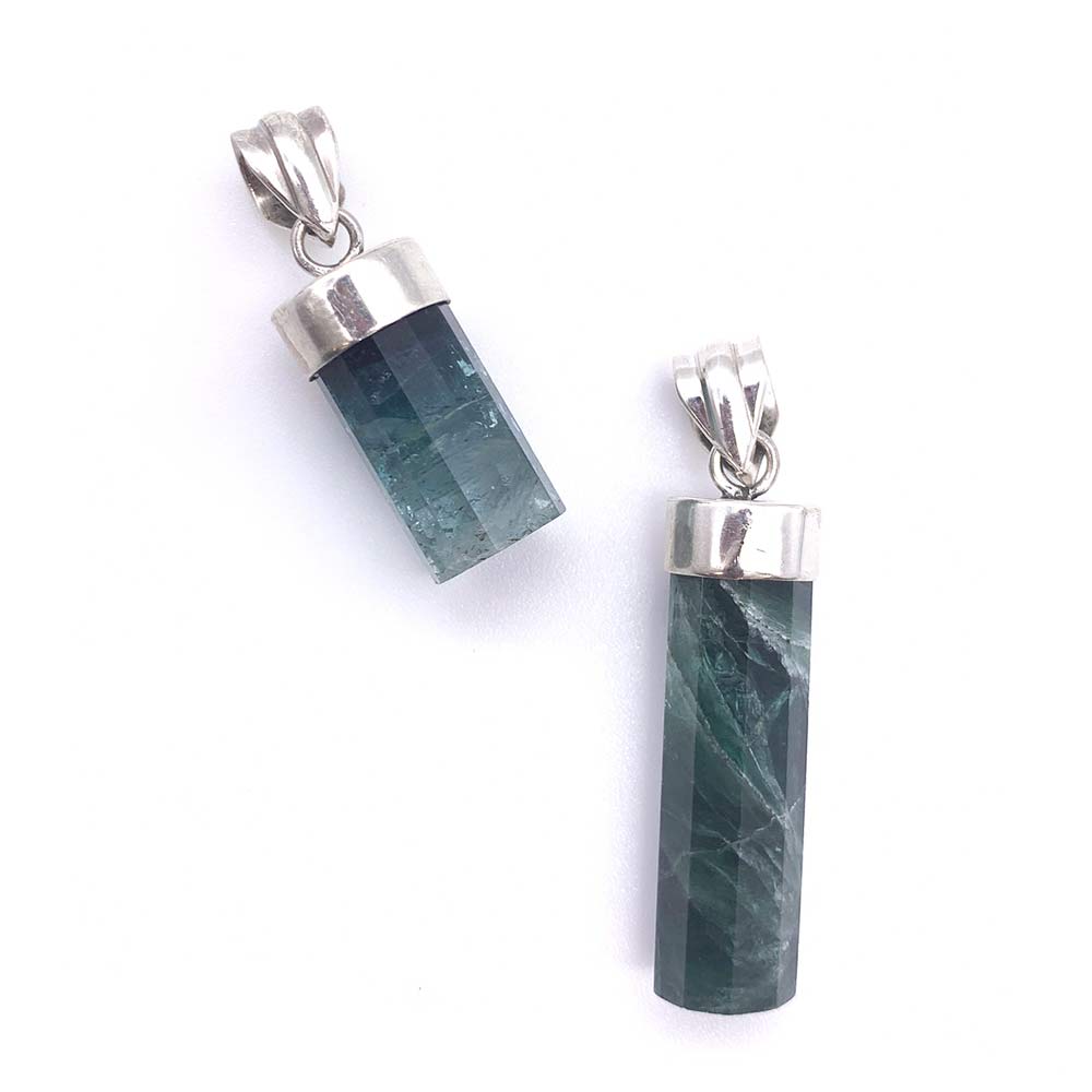 Pendentif Tourmaline Verte / Bleue
