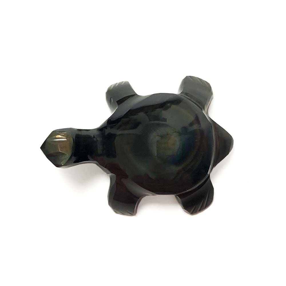 Pendentif Tortue en Obsidienne