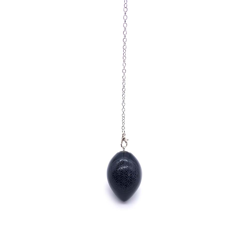Pendule Obsidienne Fleur de Vie