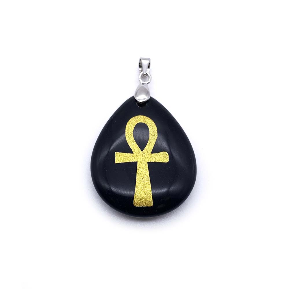Pendentif Pierre - Croix Ankh