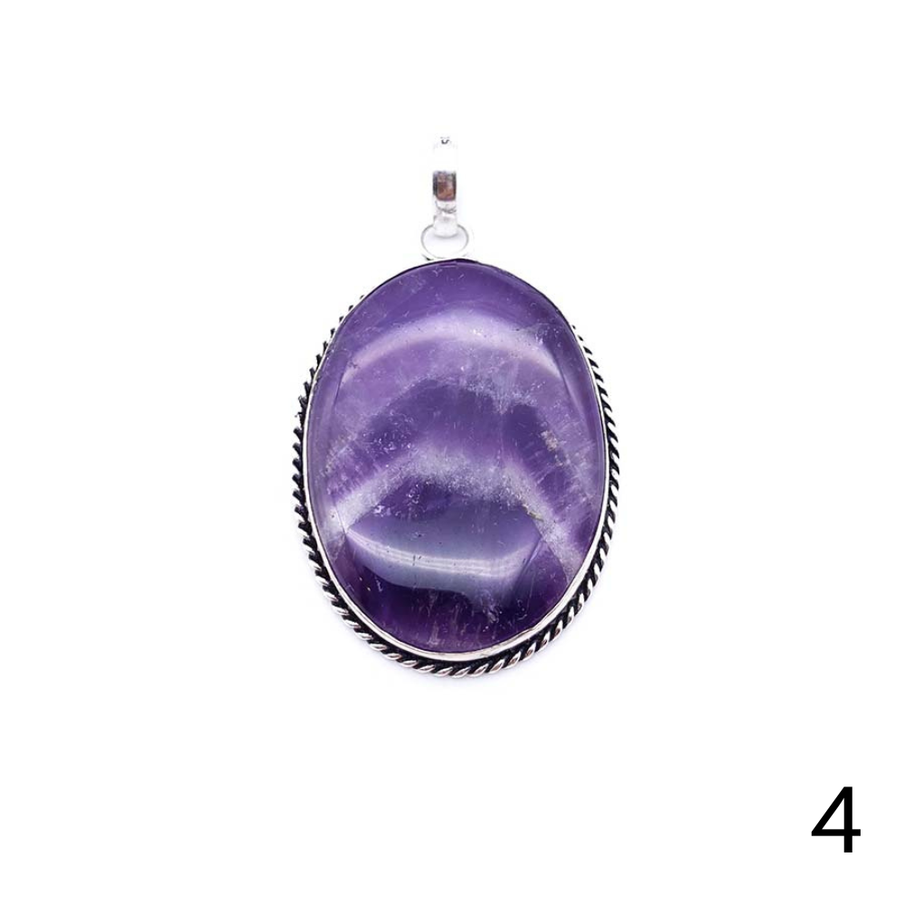 Pendentif Améthyste Chevron