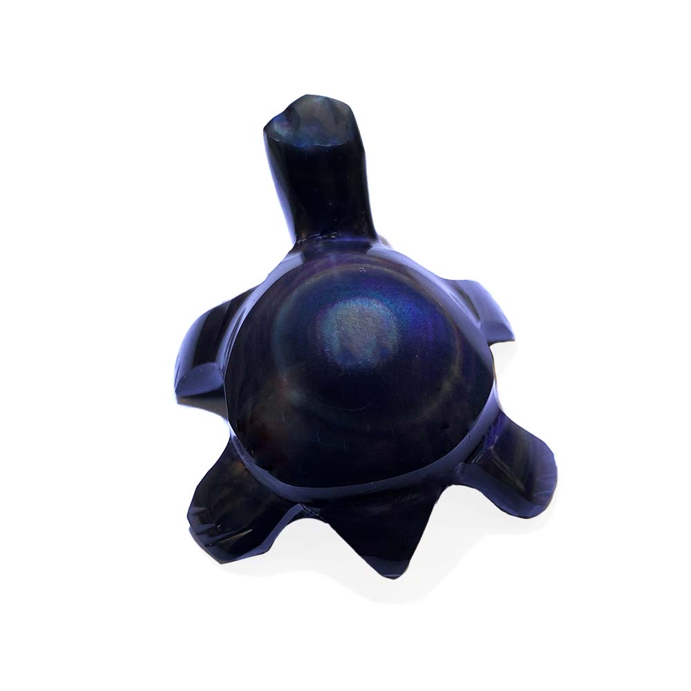 Pendentif Tortue en Obsidienne