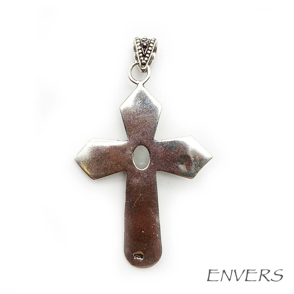 Pendentif Pierre naturelle - Croix