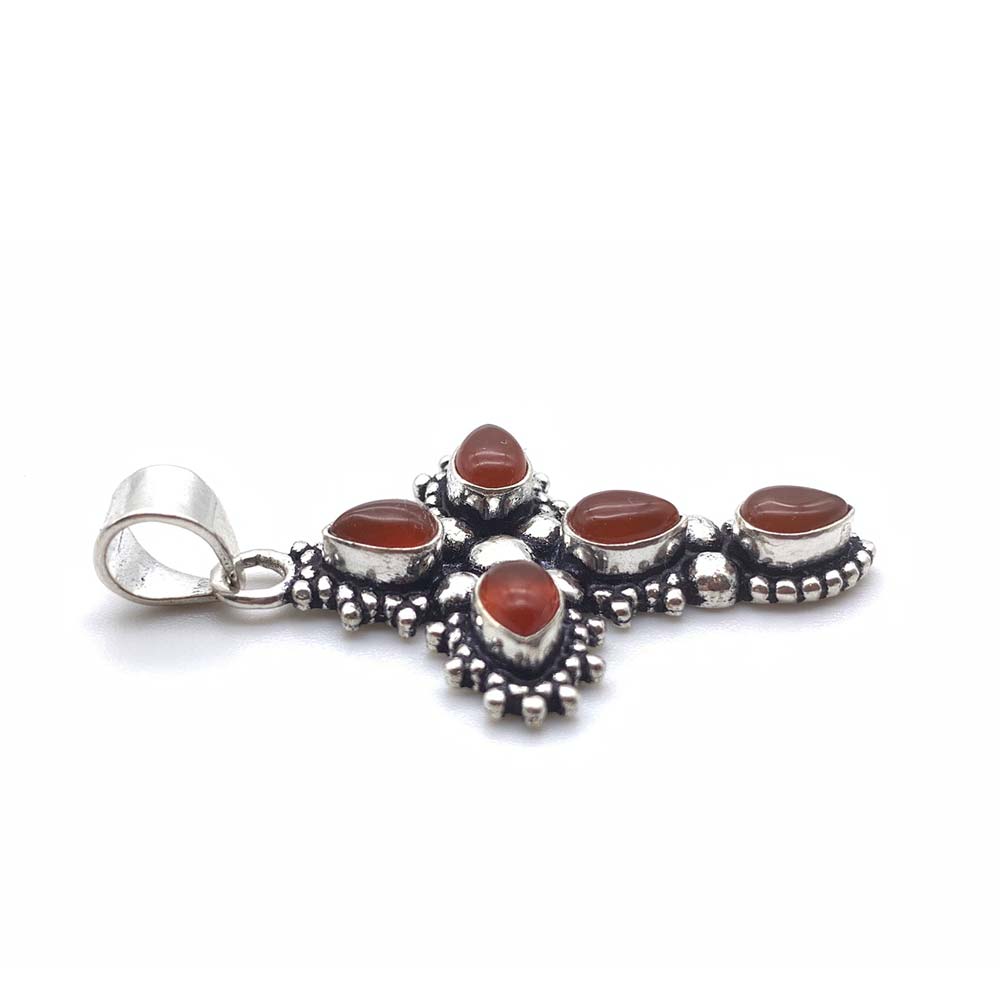 Pendentif Pierre Naturelle - Croix