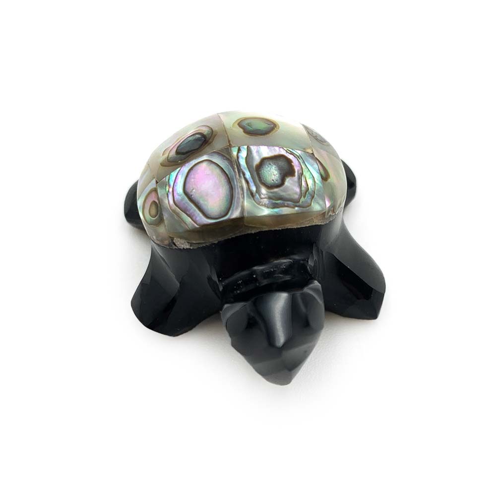 Pendentif Tortue en Obsidienne