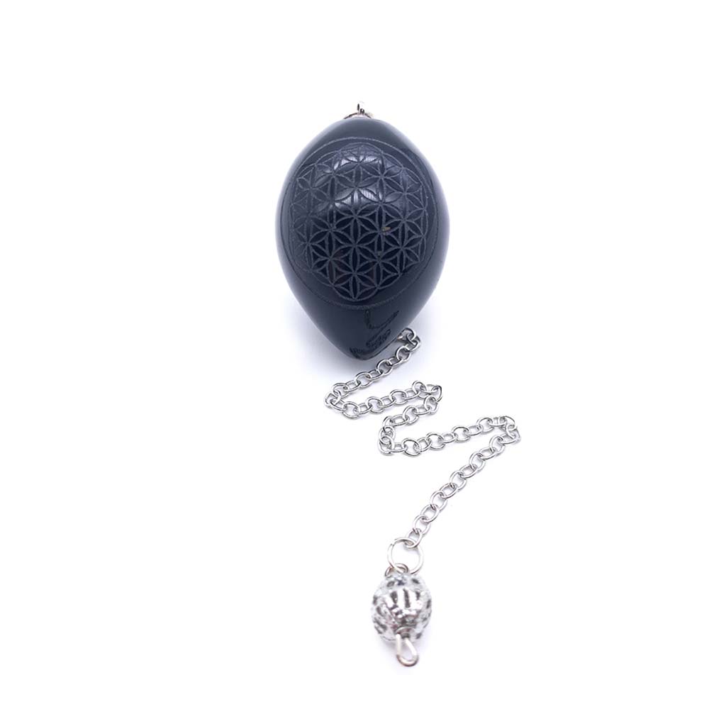 Pendule Obsidienne Fleur de Vie