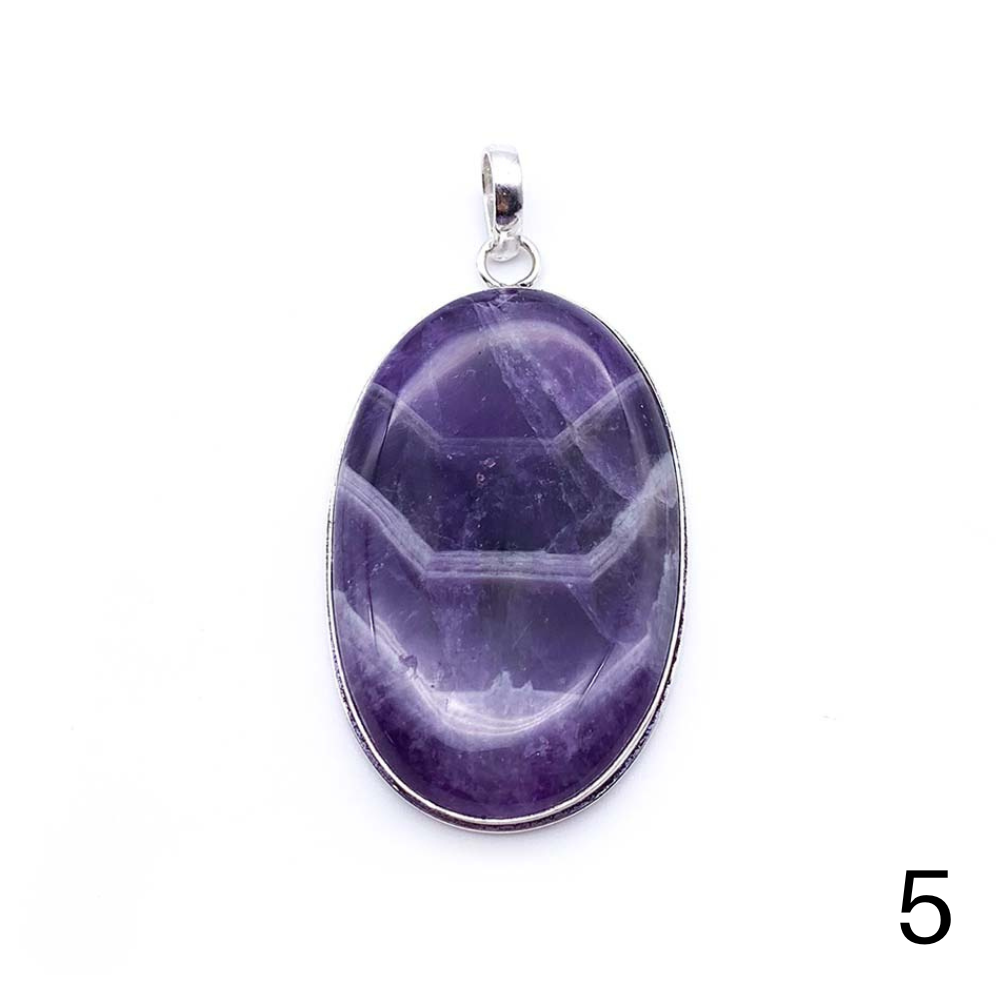 Pendentif Améthyste Chevron