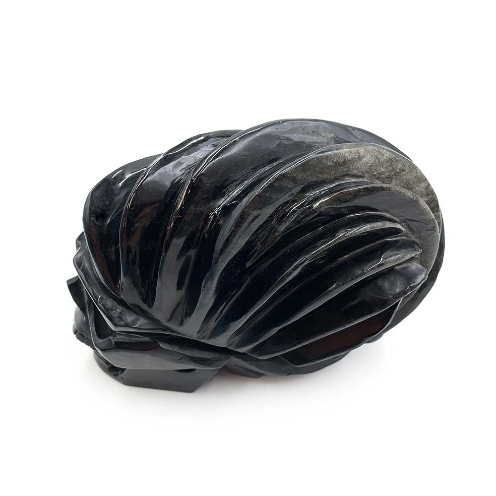 Crâne en Obsidienne Dorée