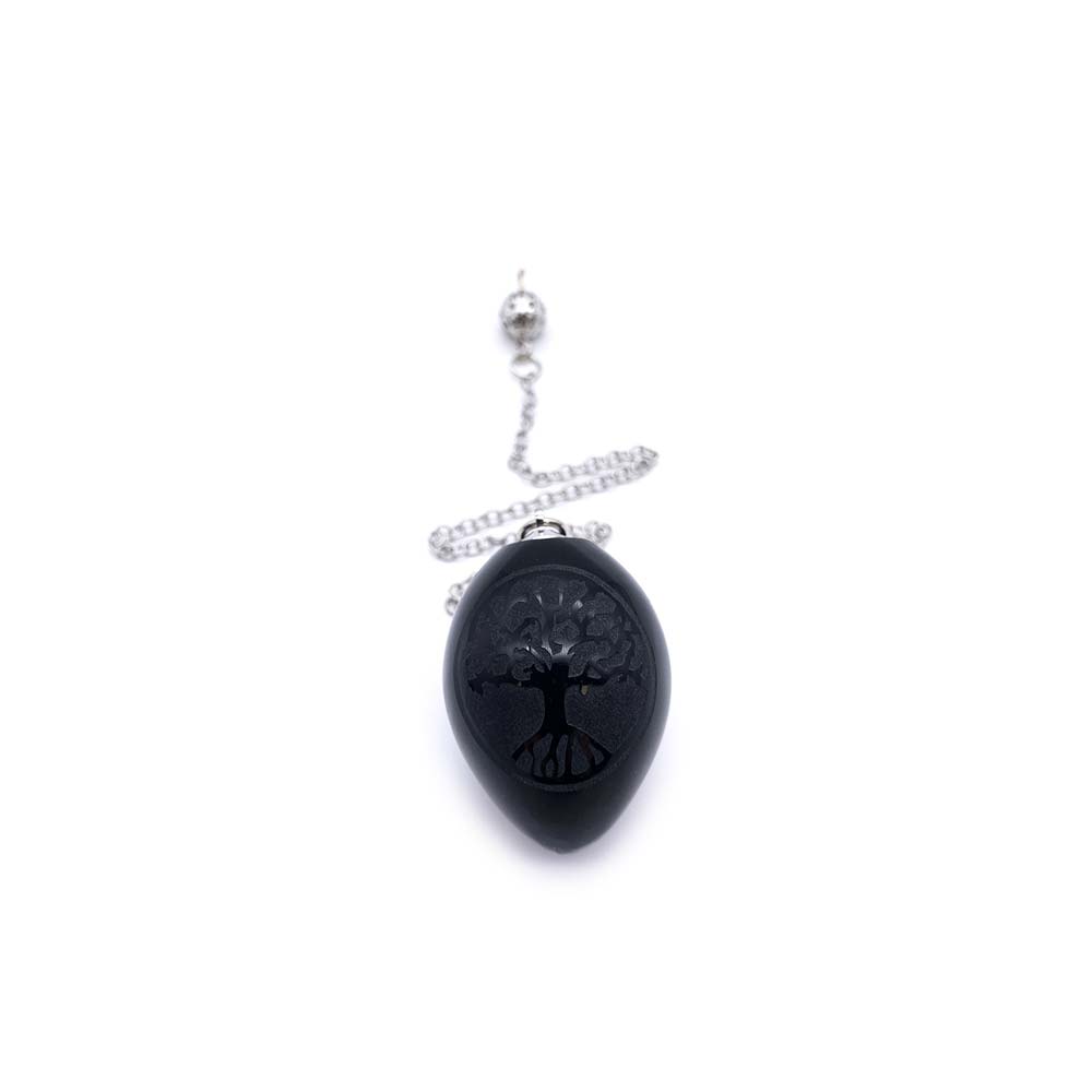 Pendule Obsidienne Arbre de Vie