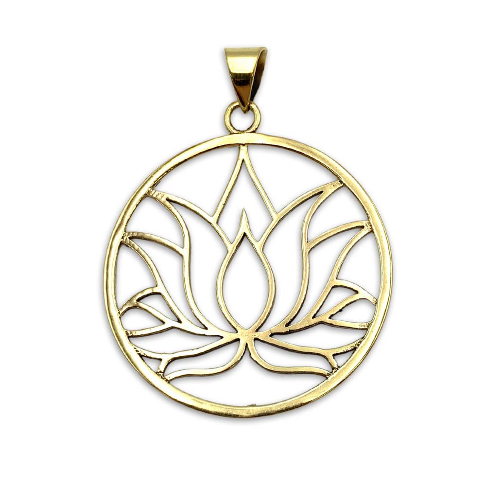 Pendentif Fleur de Lotus en Laiton