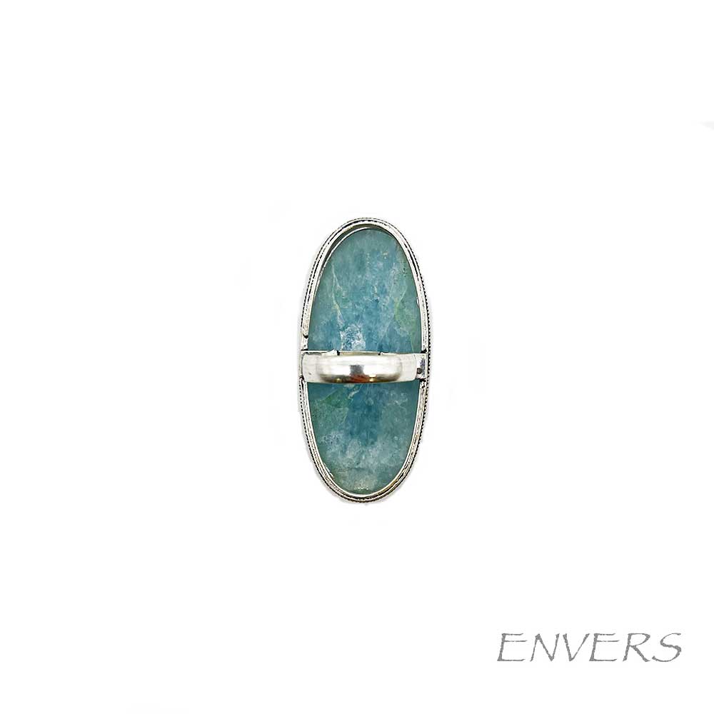 Bague en Aigue Marine Cerclée