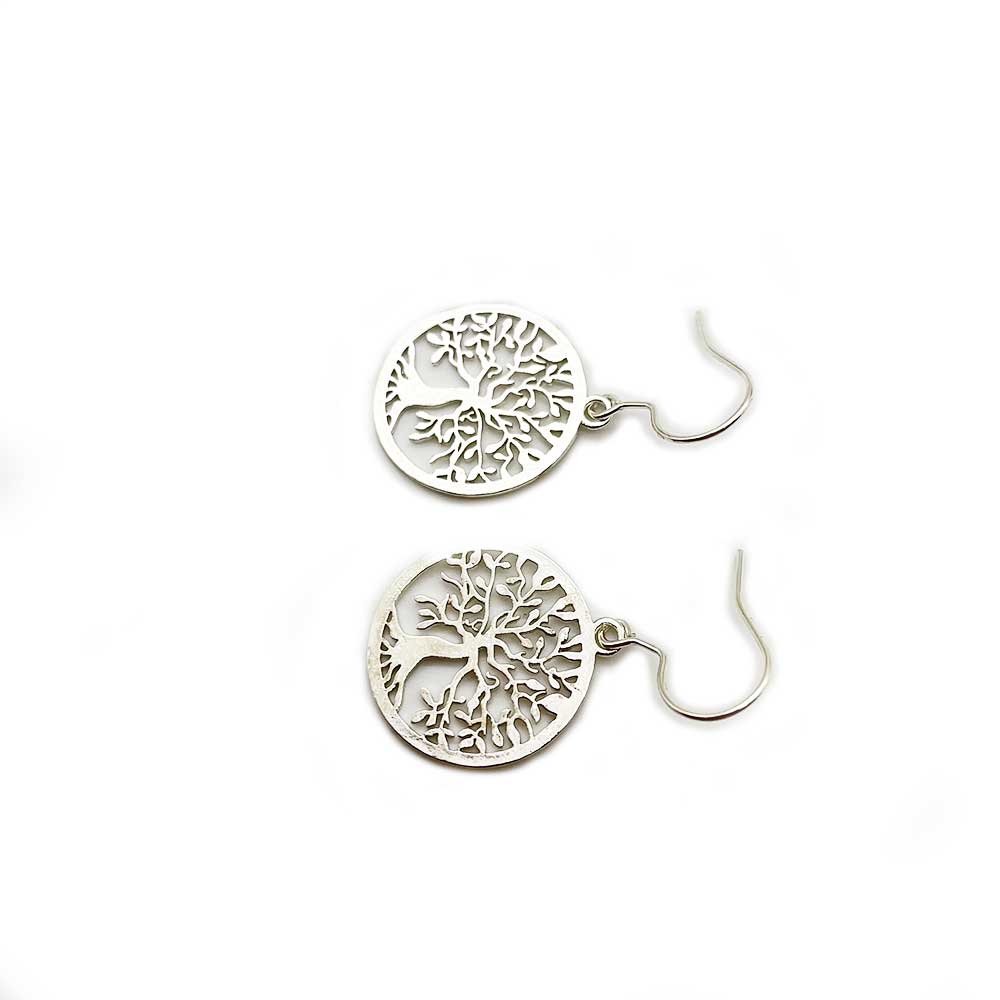 Boucles d'oreilles en Argent - Arbre de Vie