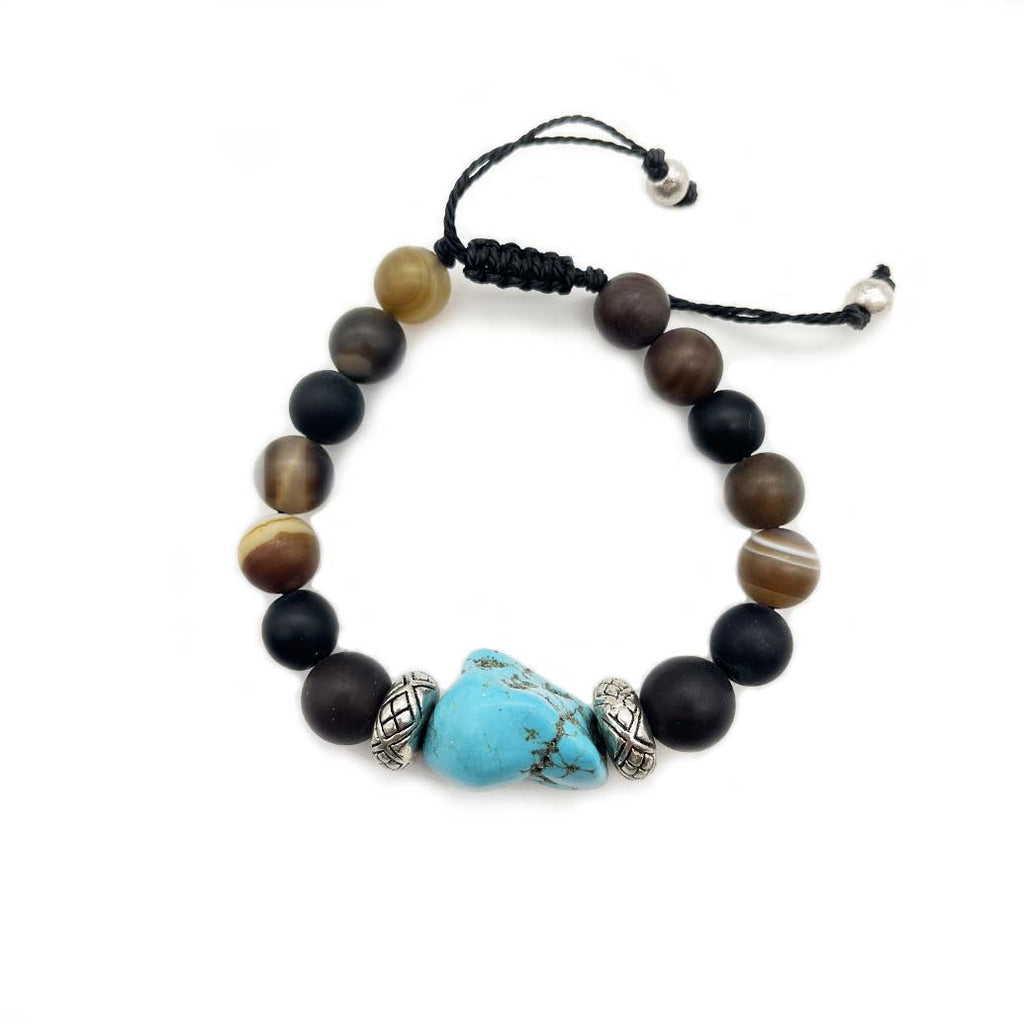 Bracelet Agate - Onyx - Turquoise