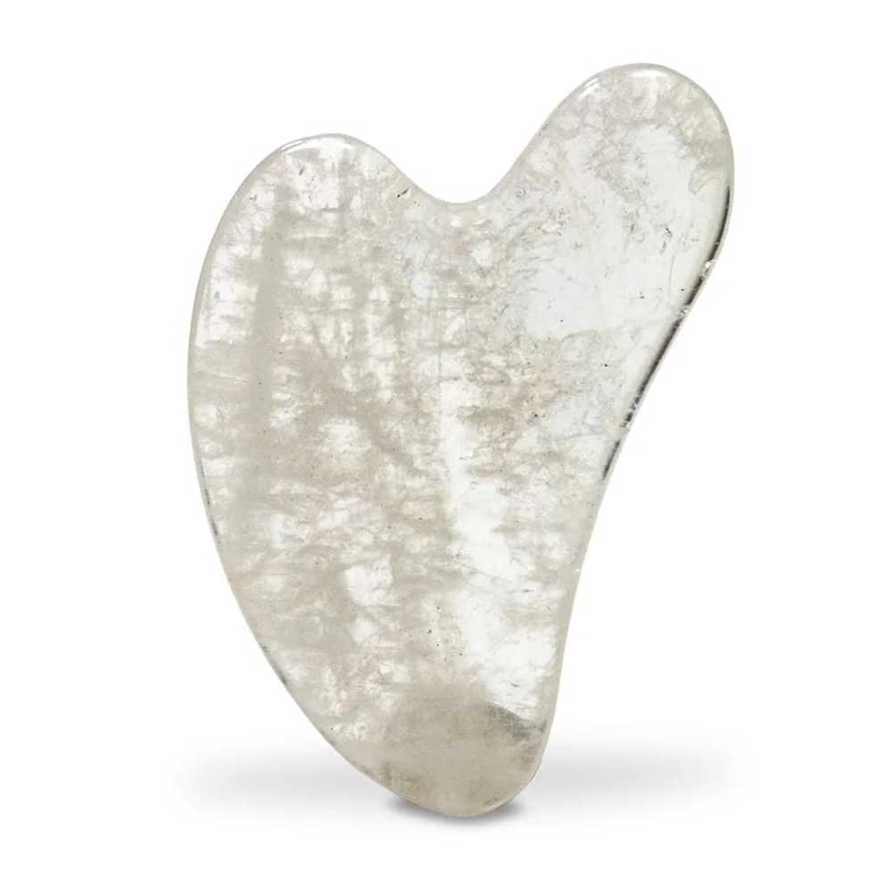 Pierre de Massage Gua Sha en Cristal de Roche