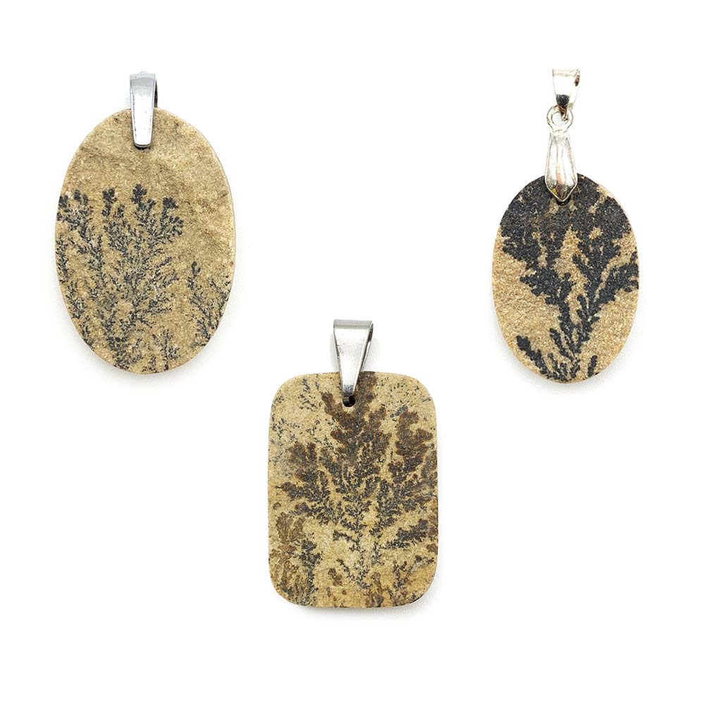 Pendentif Psilomélane Dendrite