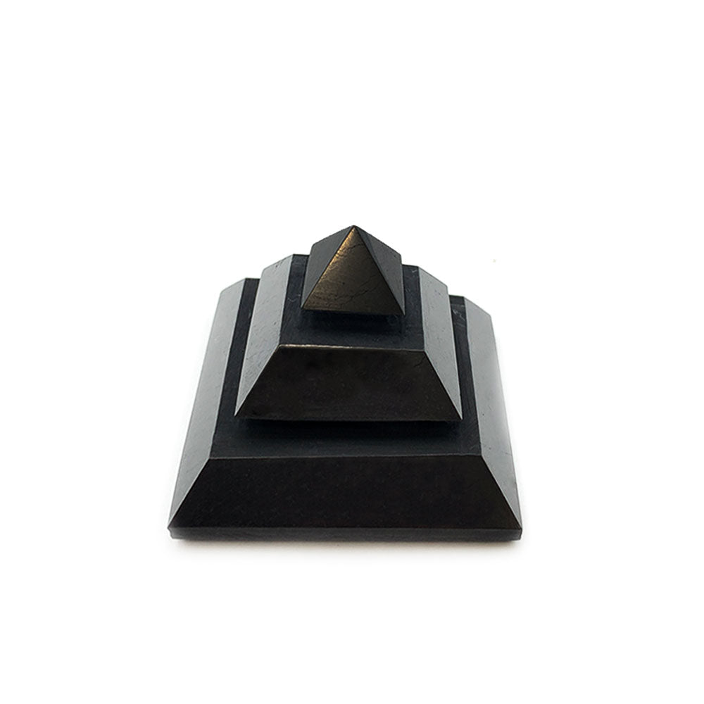 Pyramide Saqqarah en Shungite Brillante - 5 cm