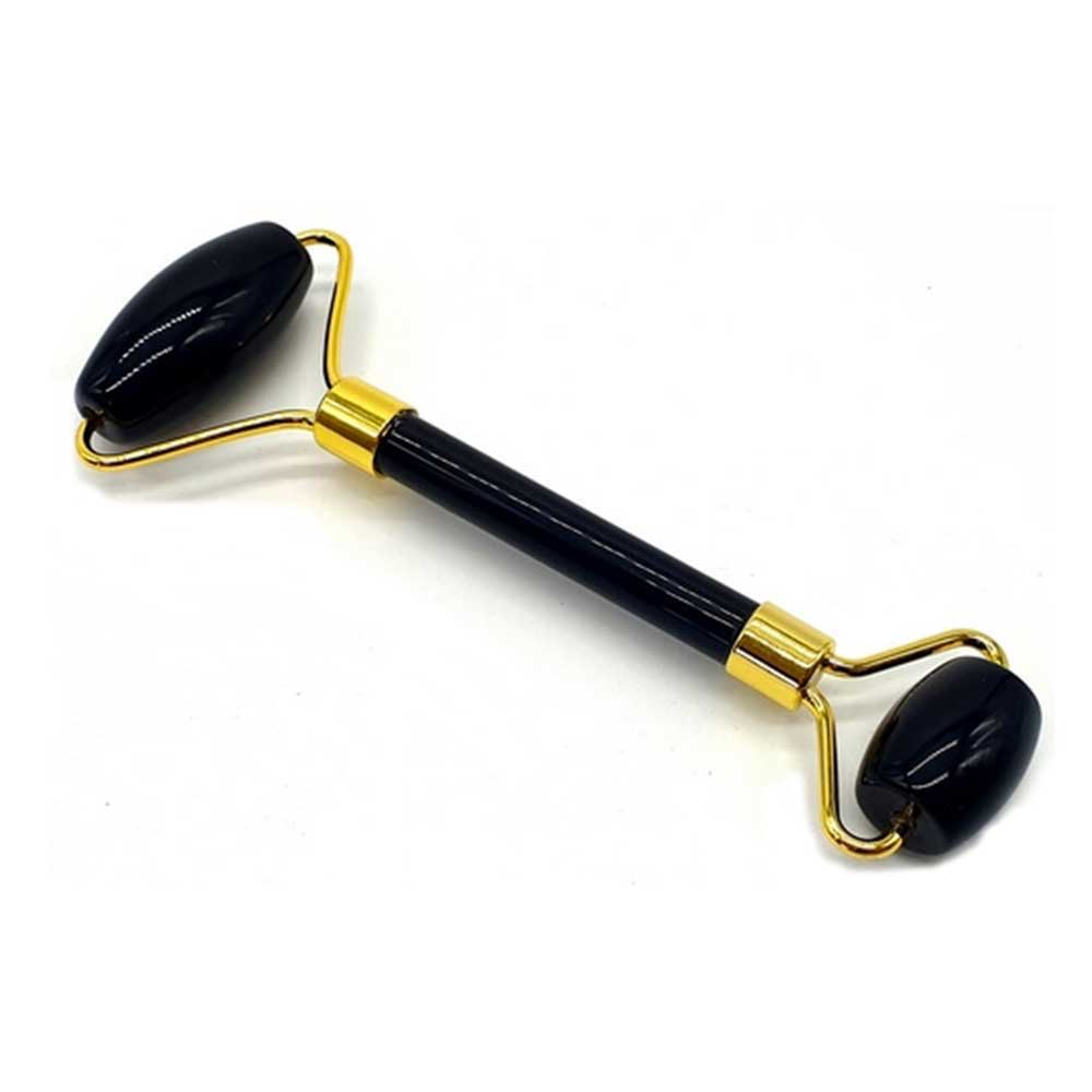 Roll-on de Massage Double en Obsidienne Noire