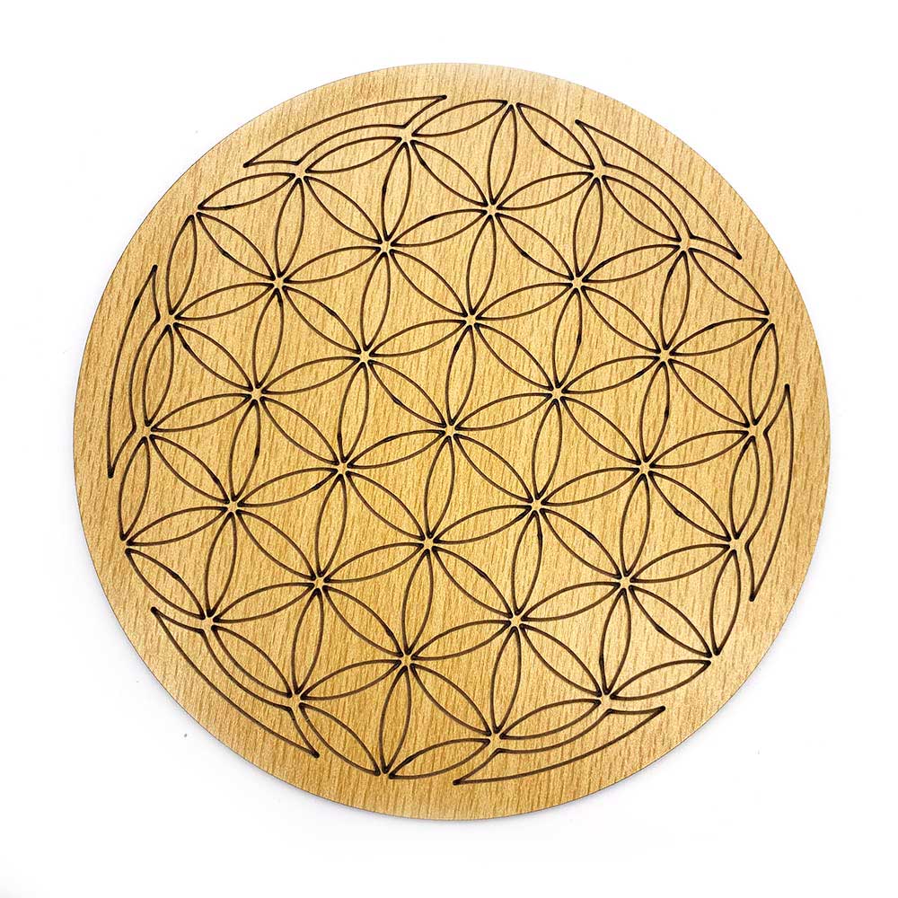Support Fleur de vie en Bois - 14 cm