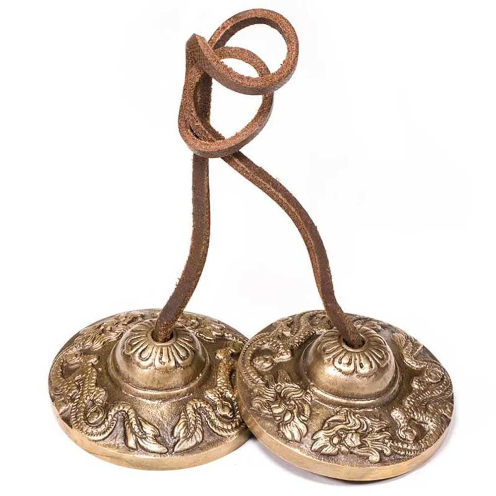 Cymbales / Tingsha Dragon - 7,5 cm de diamètre