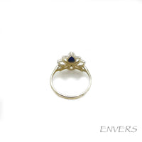 Bague Argent "Lotus" en Lapis Lazuli