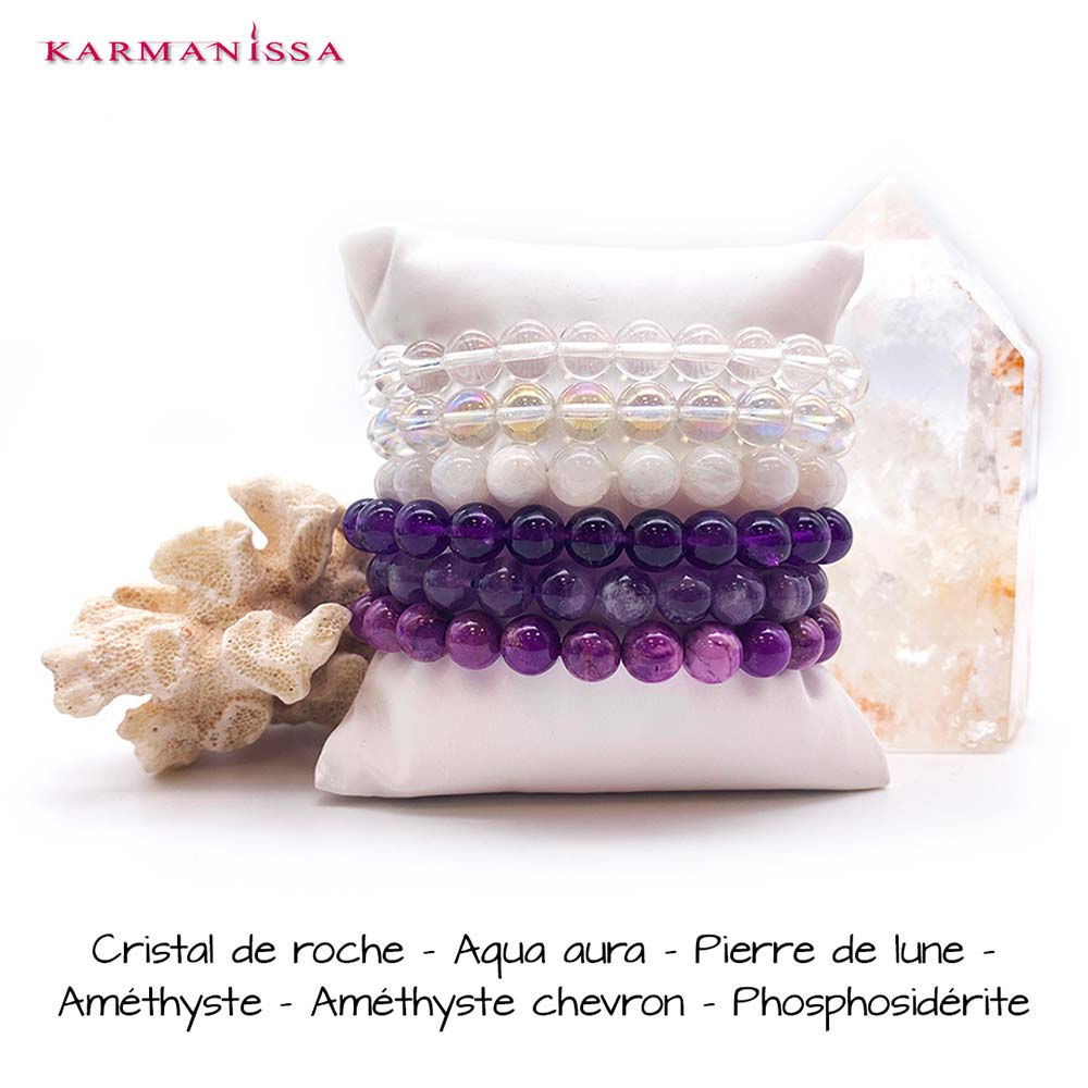 Bracelet Améthyste Chevron