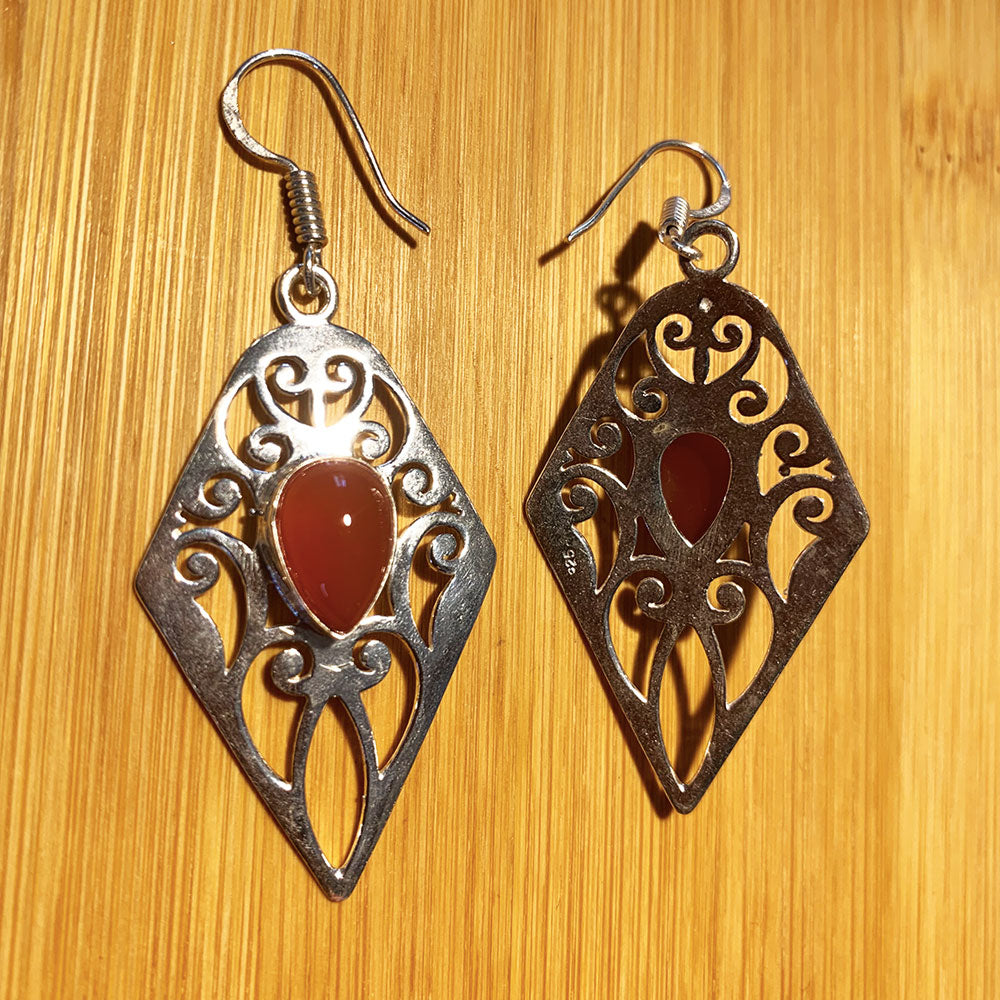 Boucles d'oreilles Cornaline