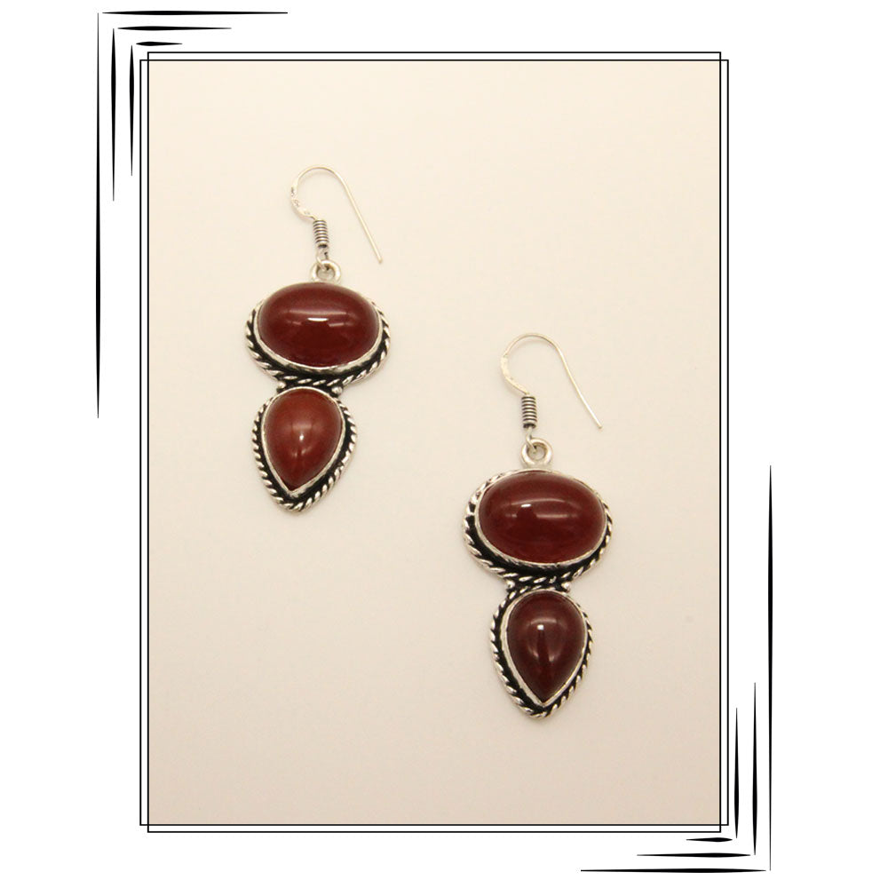 Boucles d'oreilles Cornaline