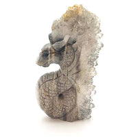 Sculpture Dragon - Druse Cristal de Roche - 13 cm