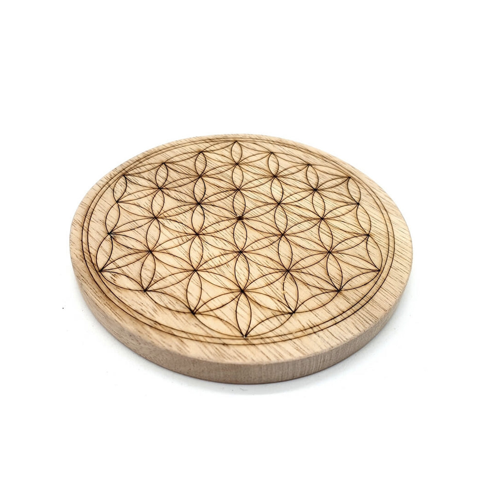 Encensoir Fleur de vie en bois - 10 cm