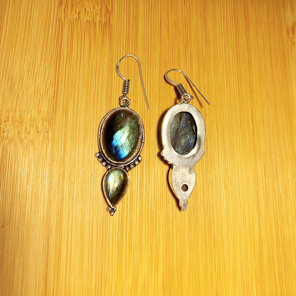 Boucles d'oreilles Labradorite