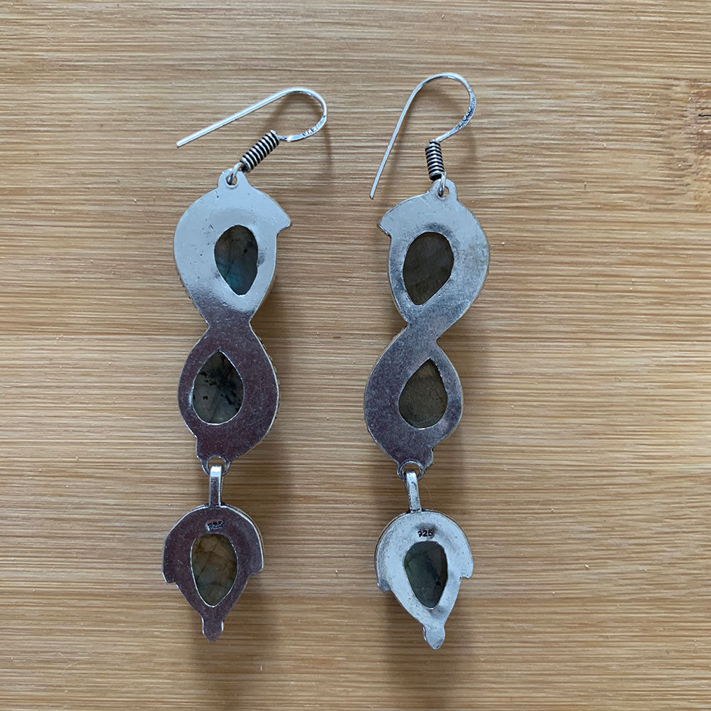 Boucles d'oreilles Labradorite