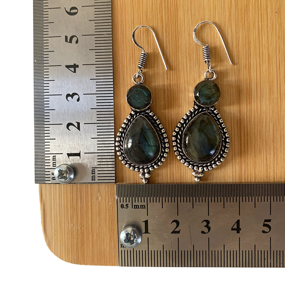 Boucles d'oreilles Labradorite