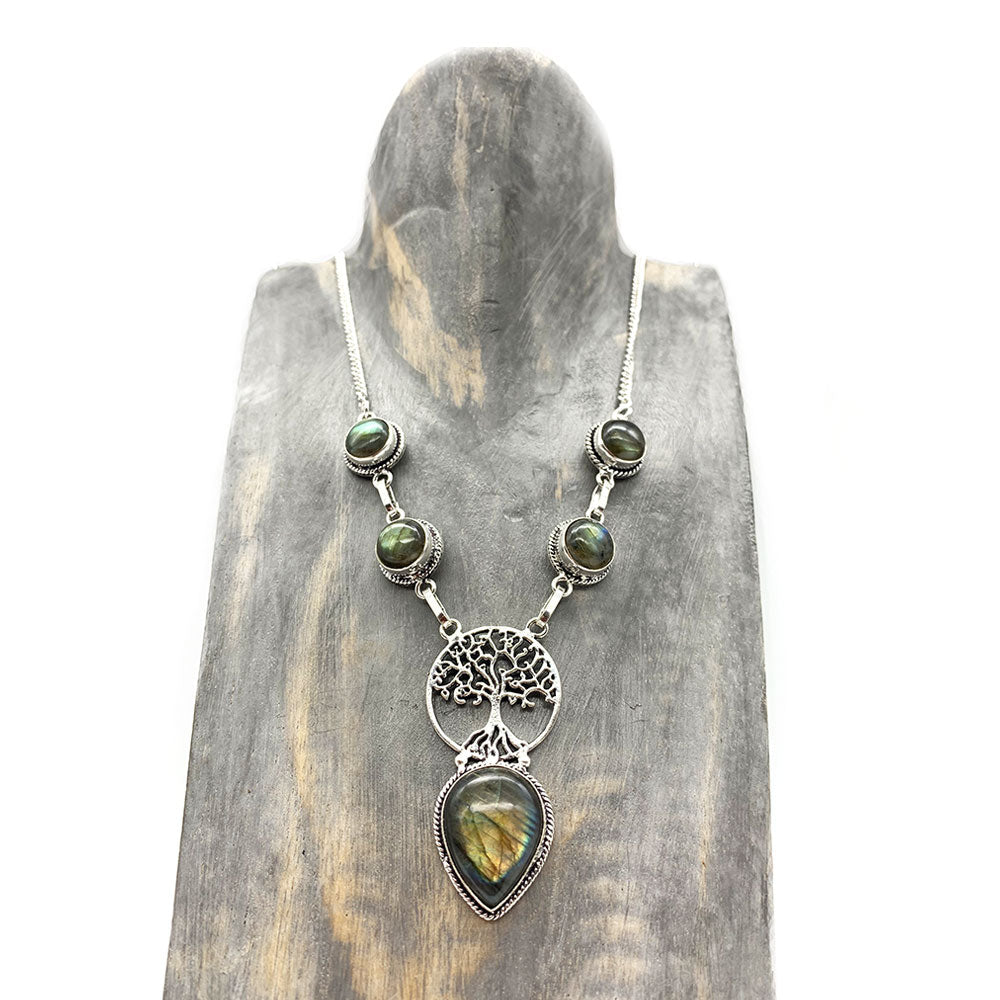 Collier Labradorite - Arbre de Vie