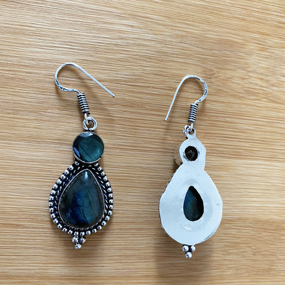 Boucles d'oreilles Labradorite
