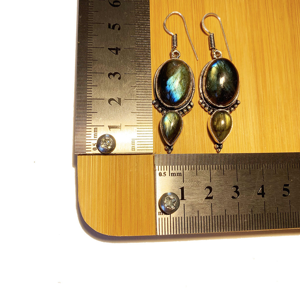 Boucles d'oreilles Labradorite