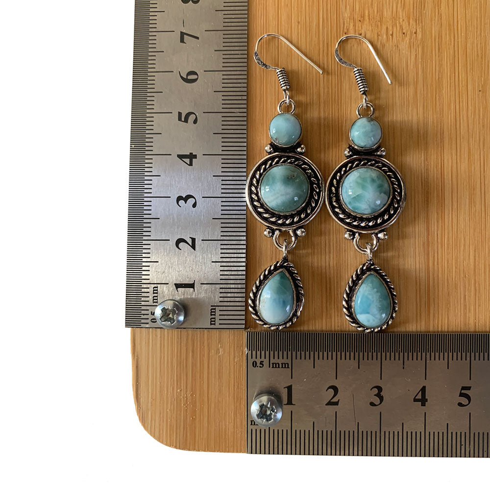 Boucles d'oreilles Larimar