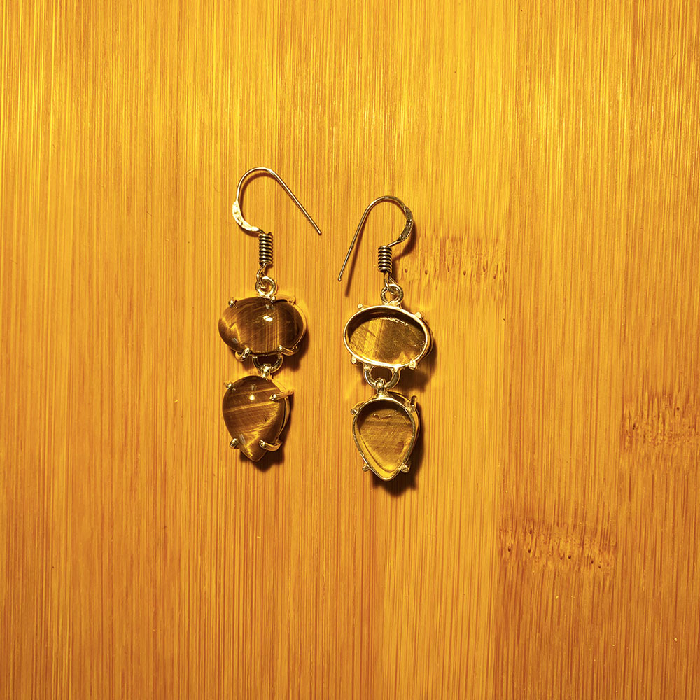 Boucles d'oreilles Oeil de Tigre