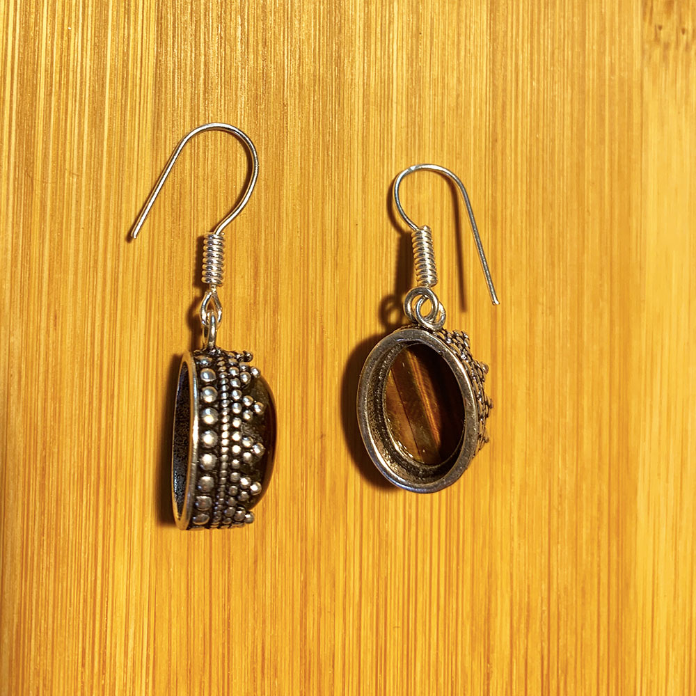Boucles d'oreilles Œil de Tigre
