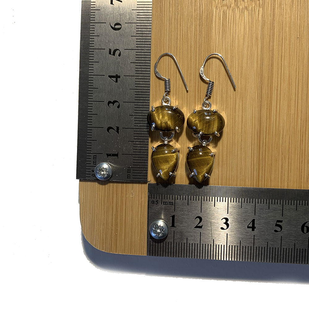 Boucles d'oreilles Oeil de Tigre