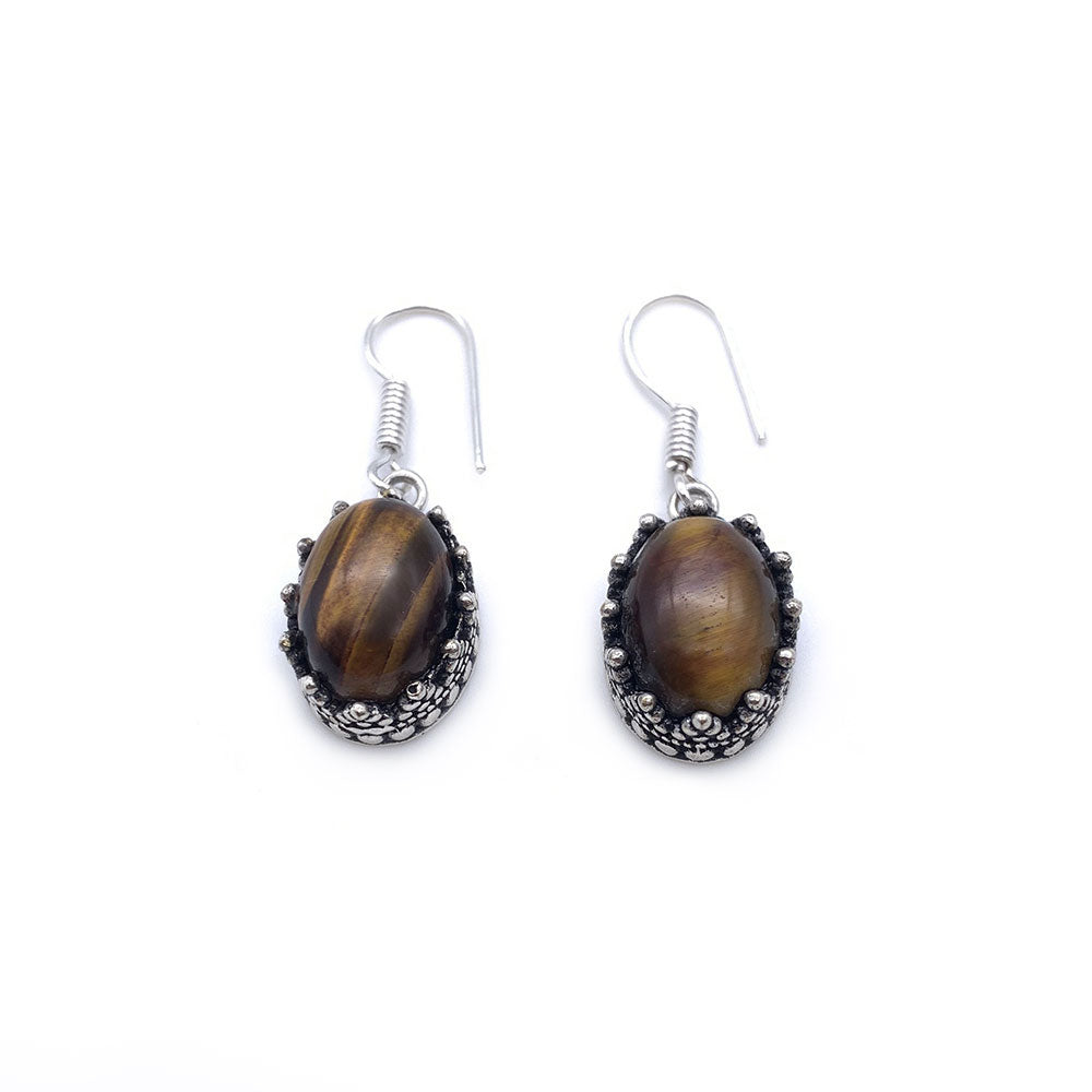 Boucles d'oreilles Œil de Tigre