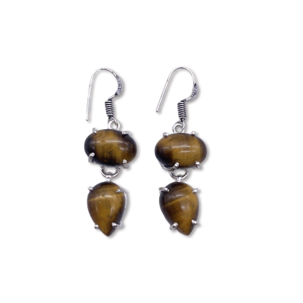 Boucles d'oreilles Oeil de Tigre