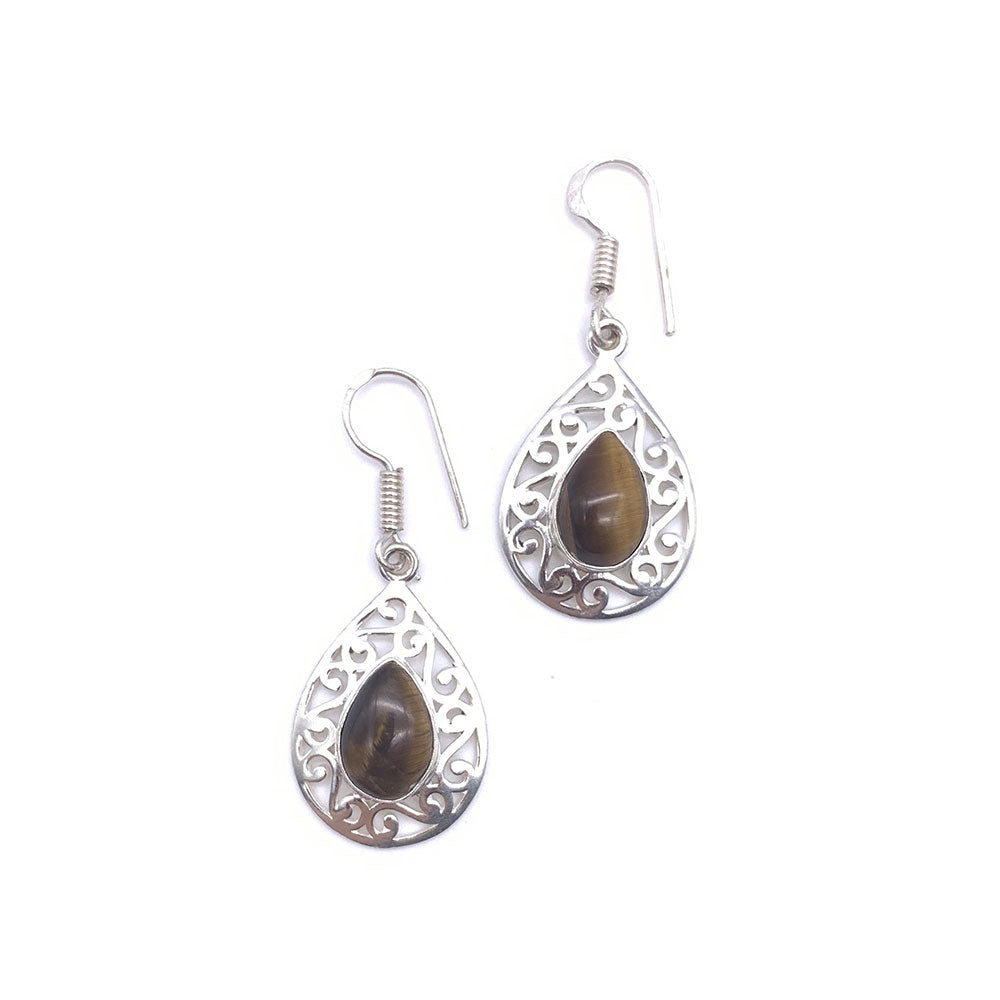 Boucles d'oreilles Oeil de Tigre