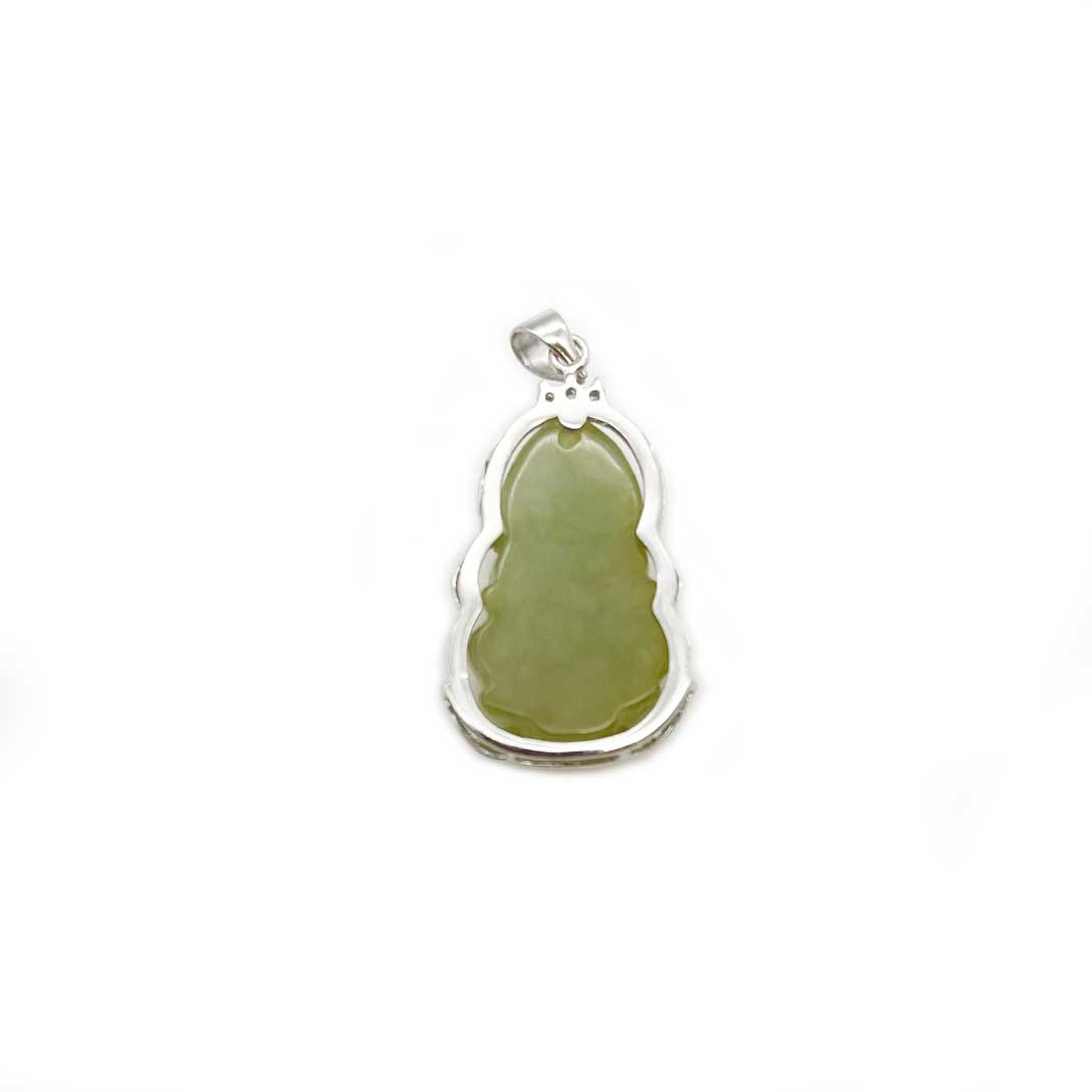Pendentif Bouddha en Argent et Jade