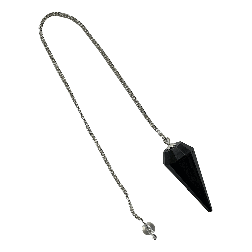 Pendule 6 faces en obsidienne