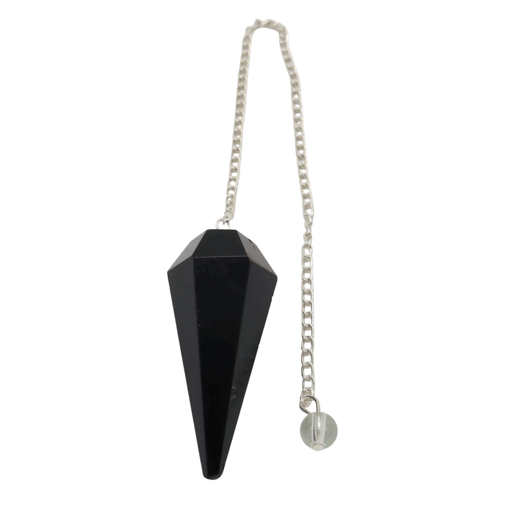 Pendule 6 faces en obsidienne