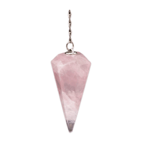Pendule 6 faces en quartz rose