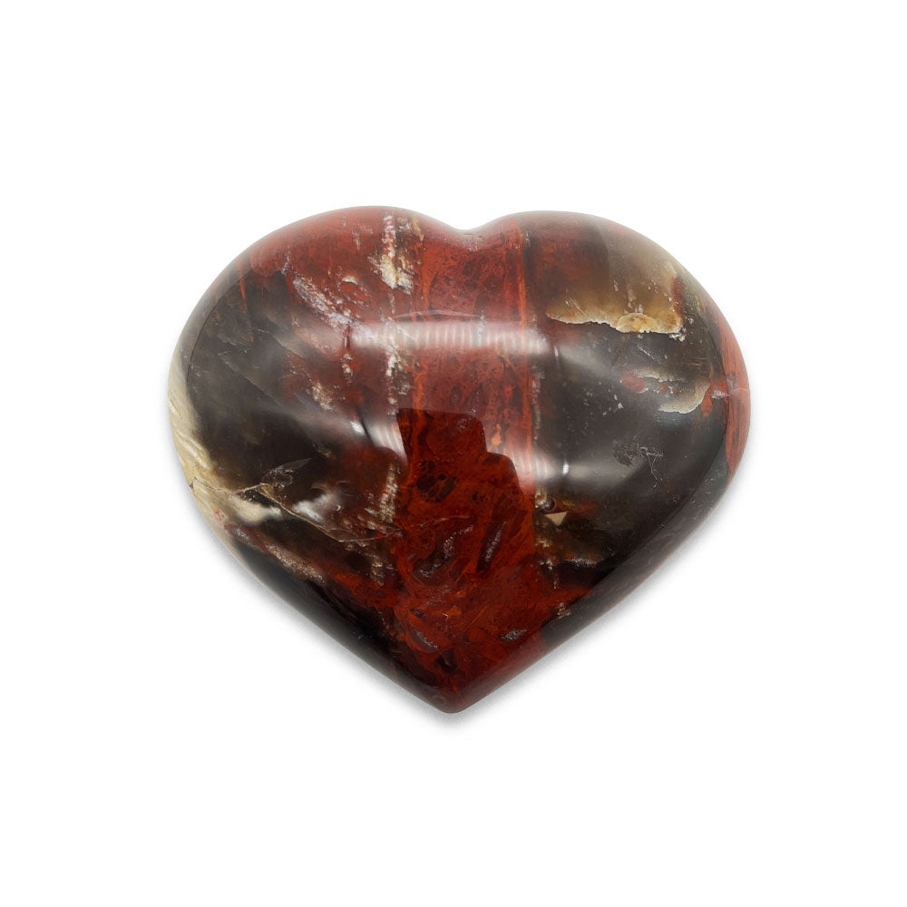 Coeur en Bois Fossilisé - 8 cm