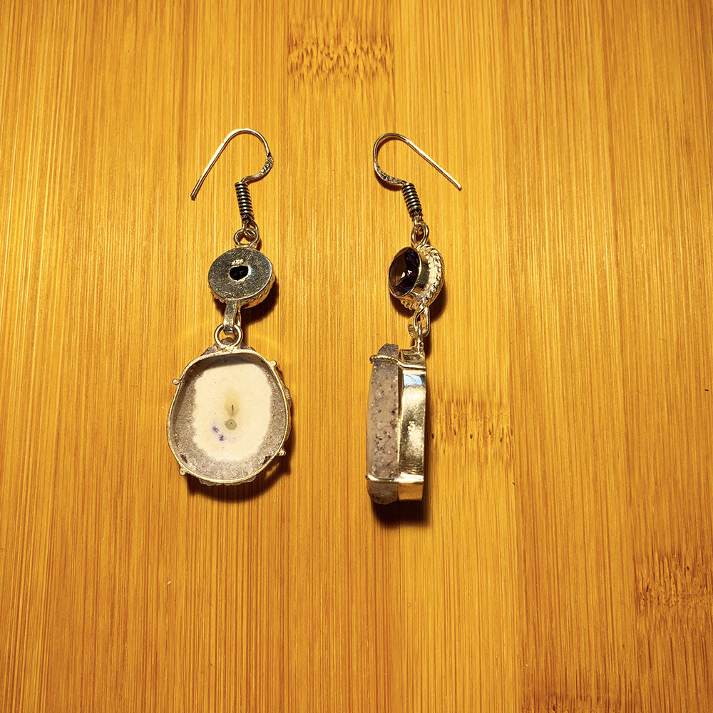 Boucles d'Oreilles Racine de quartz