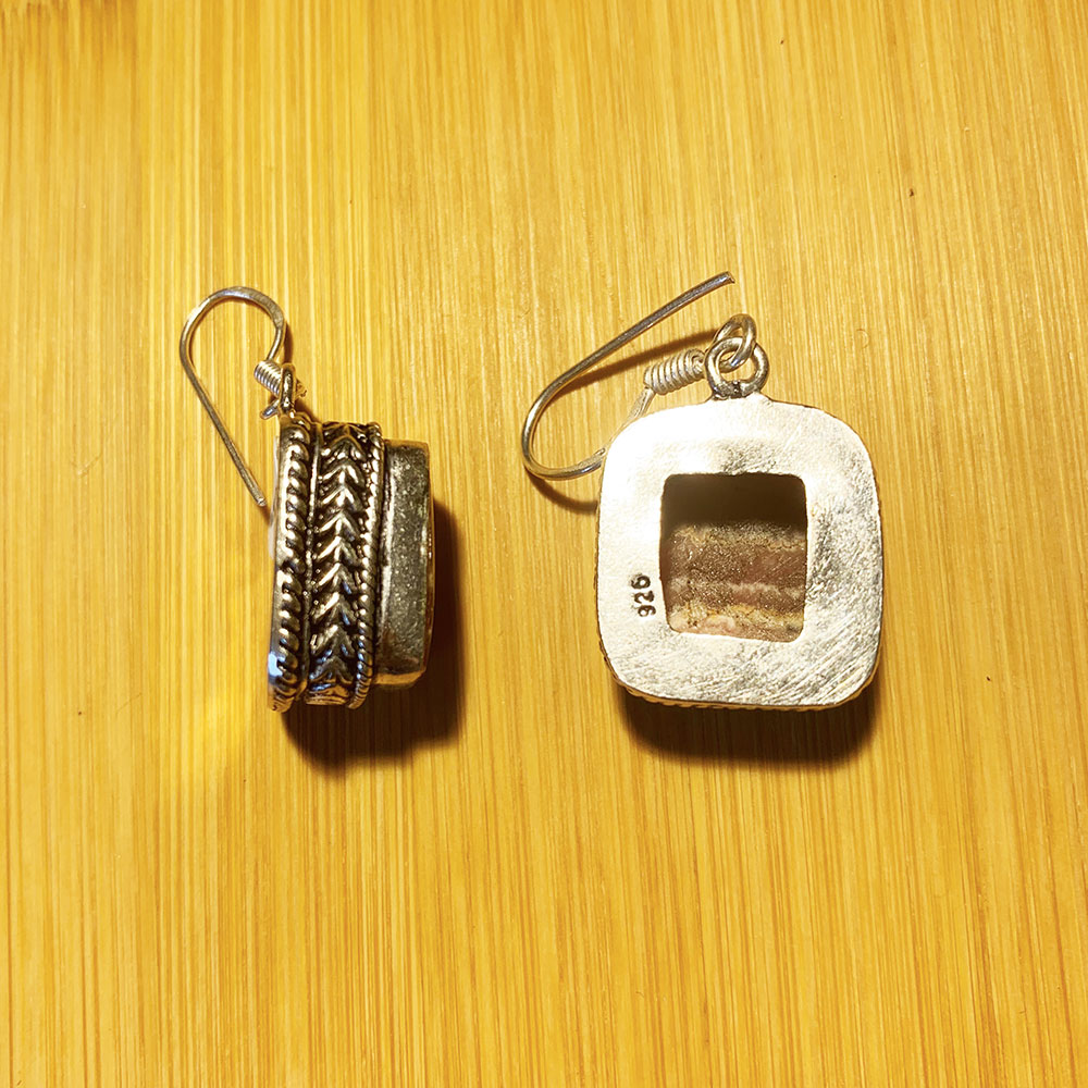 Boucles d'oreilles Rhodochrosite
