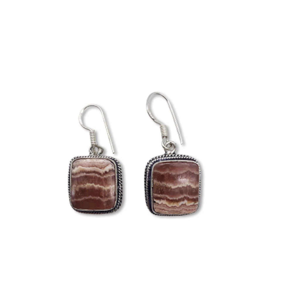 Boucles d'oreilles Rhodochrosite